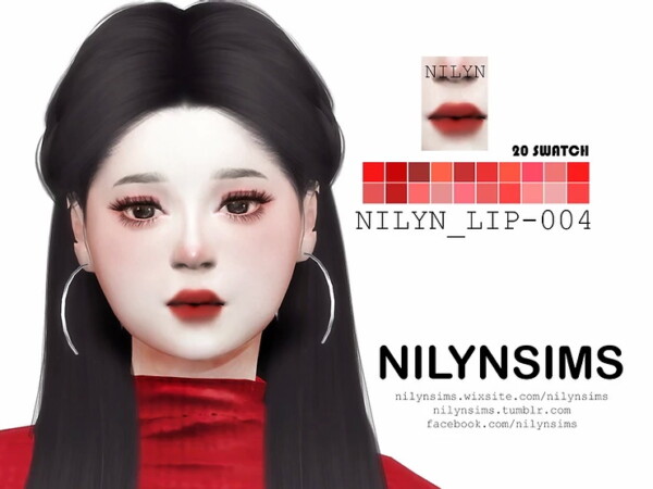 Lipstick 004 from Nilyn Sims 4