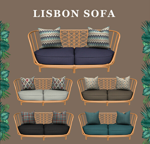 Lisbon Sofa from Leo 4 Sims