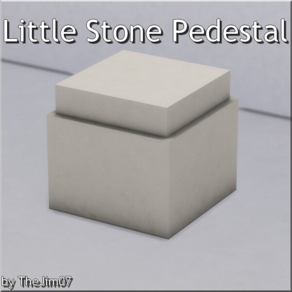 Little Stone Pedestal by TheJim07 from Mod The Sims