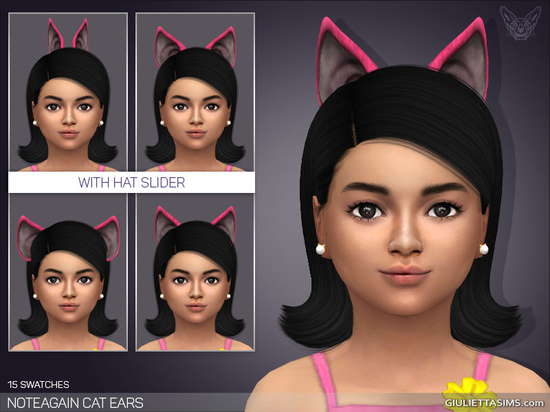 Sims 4 CC Skins: NotEgain's Cat Ears For Kids from Giulietta Sims....