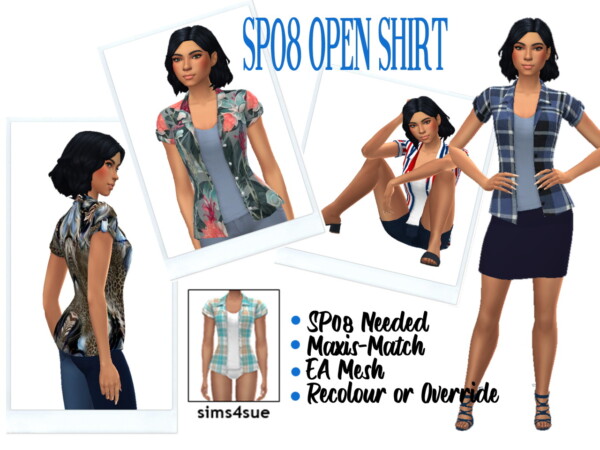 Open Shirt from Sims 4 Sue