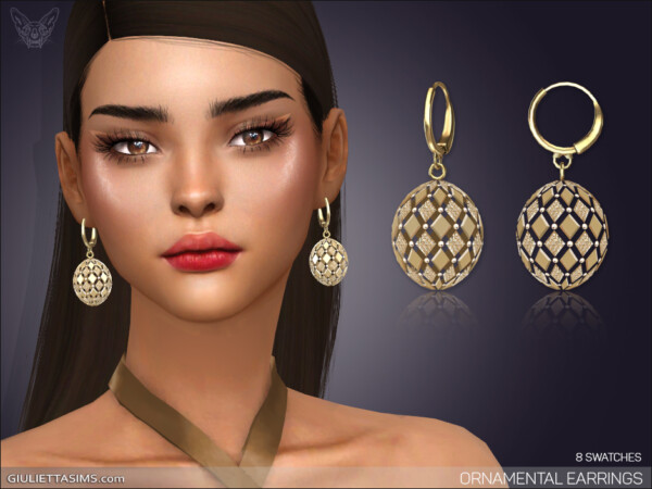 Ornamental Drop Earrings from Giulietta Sims