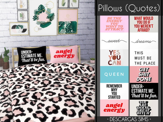 Quotes Pillows from Descargas Sims