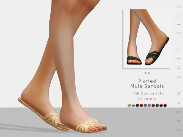 Platted Mule Sandals by DarkNighTt from TSR