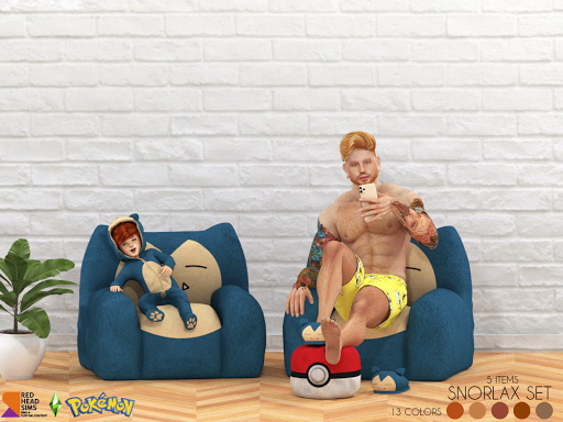 Snorlax Set from Red Head Sims