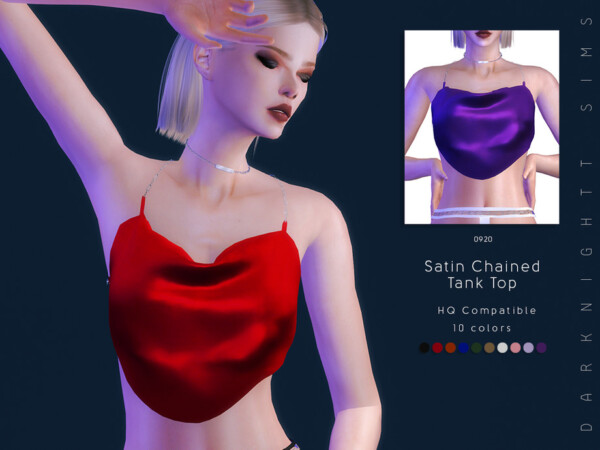Satin Chained Tank Top by DarkNighTt from TSR