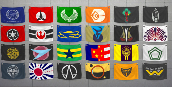 Sci Fi Flags by sonyablue from Mod The Sims