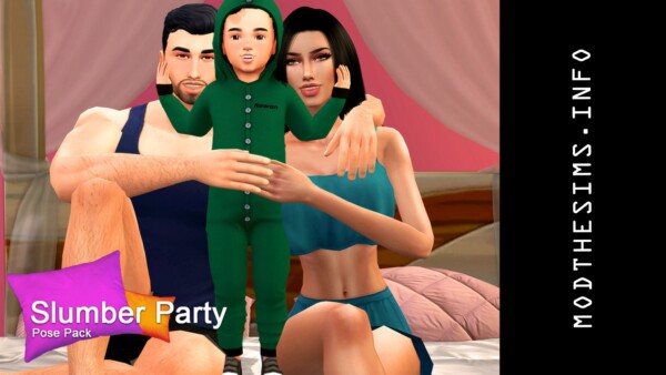 Slumber Party pose pack by CheekyCharlieM13 from Mod The Sims