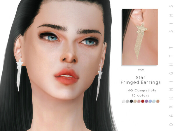 Star Fringed Earrings by DarkNighTt from TSR