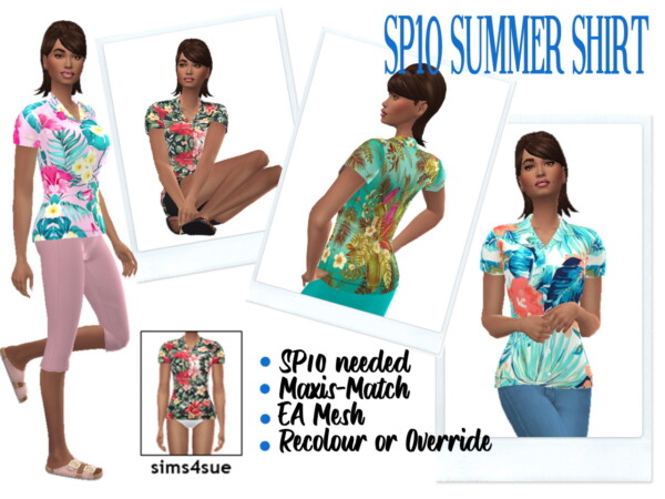 Summer shirt bowling from Sims 4 Sue