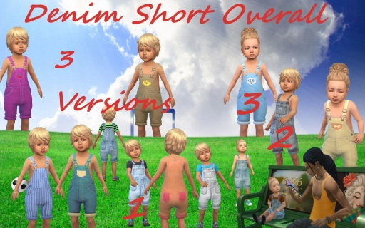 Toddlers Short Denim Overalls from Birkschessimsblog