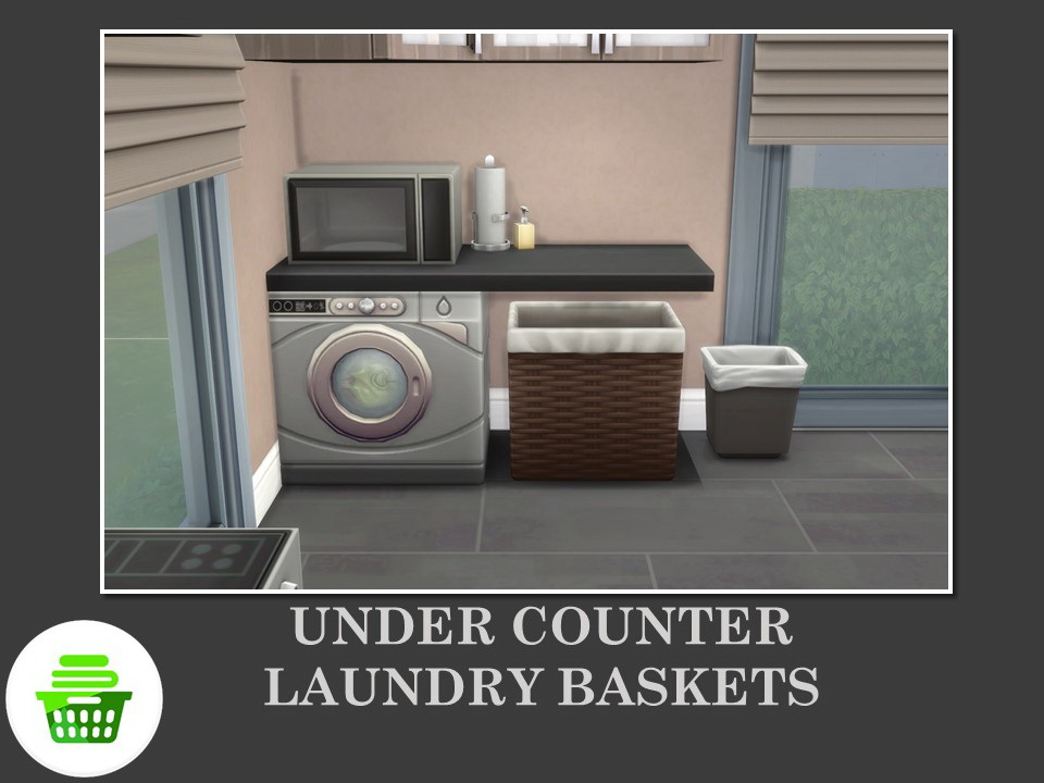 Under Counter Laundry Baskets by Teknikah from Mod The Sims • Sims 4