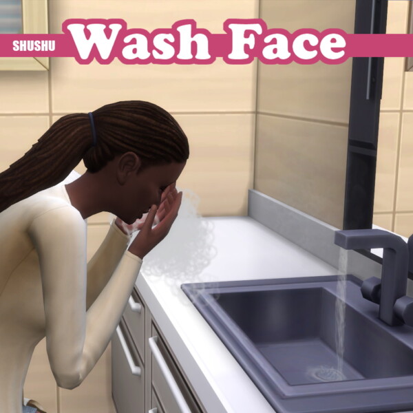 Wash Face at Sinks by lemonshushu from Mod The Sims