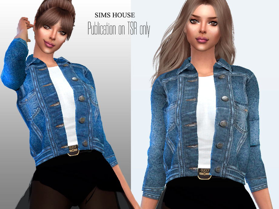 The Sims 4 Elliesimple Denim Jacket Sims 4 Clothing Female Sims 4 - Vrogue