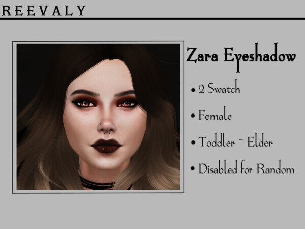 Zara Eyeshadow by Reevaly from TSR