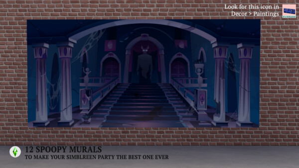 12 Spooky Mural Recolors by ImSuanne from Mod The Sims