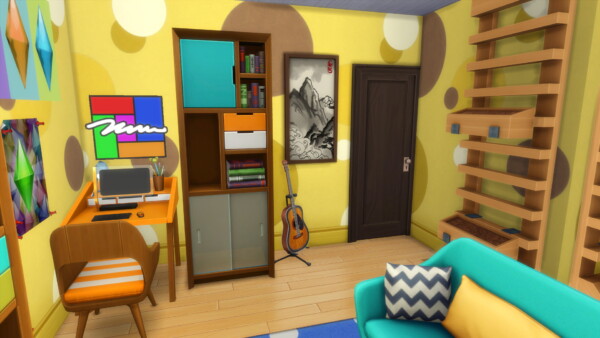 1312 21 Chic Street Eclectic Artist by MarVlachou from Mod The Sims