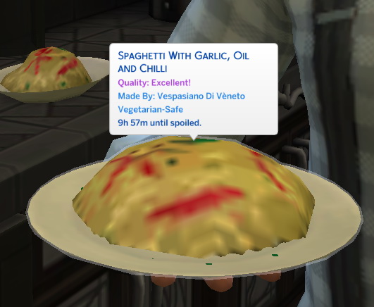 Spaghetti With Garlic, Oil and Chilli by RobinKLocksley from Mod The Sims
