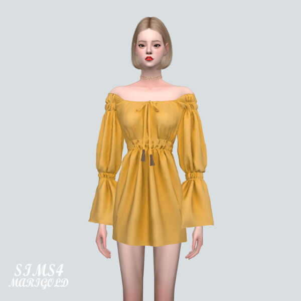 JJJ Off Shoulder Mini Dress from SIMS4 Marigold