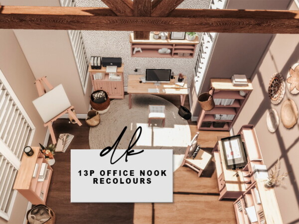 13p’s Office Nook Recolours from DK Sims