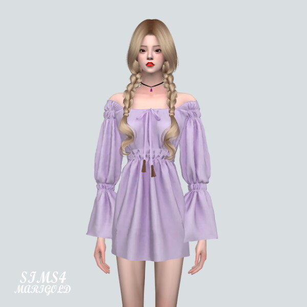 JJJ Off Shoulder Mini Dress from SIMS4 Marigold