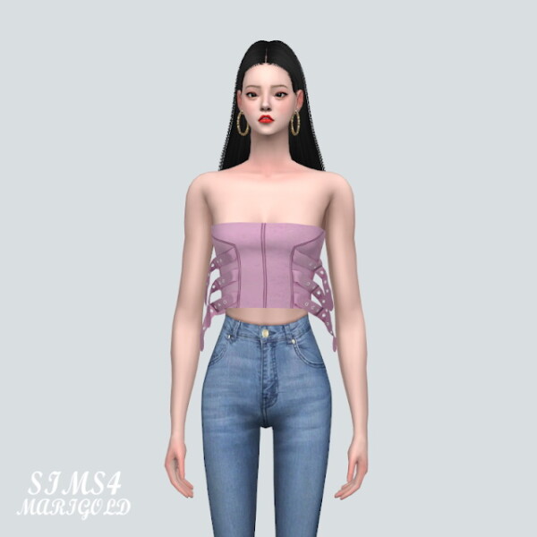 PP Belt Crop Top from SIMS4 Marigold