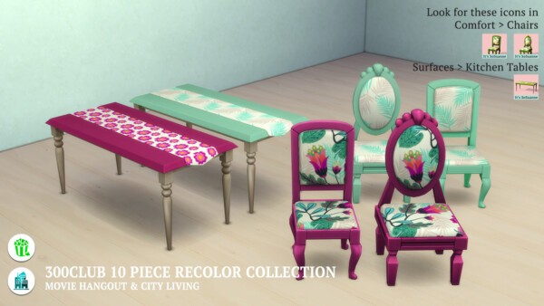 Movie Hangout Recolor Collection by ImSuanne from Mod The Sims