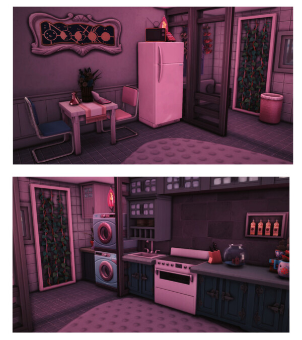 Neon Town Witch Student Flat From Wiz Creations • Sims 4 Downloads