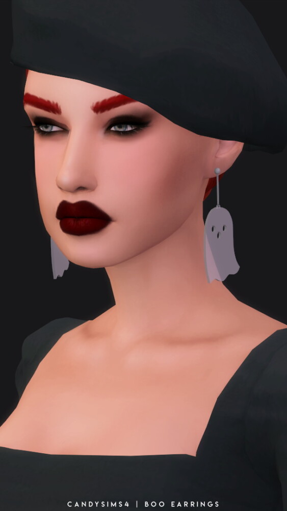 Boo earrings from Candy Sims 4