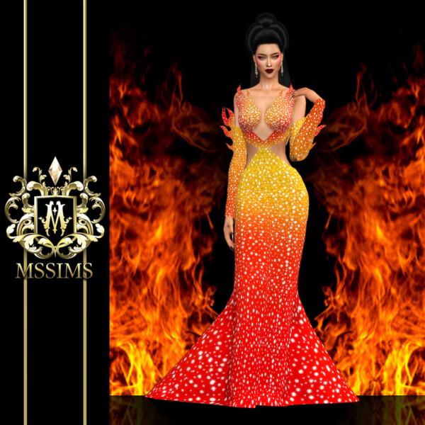 Queen On Fire Dress from MSSIMS