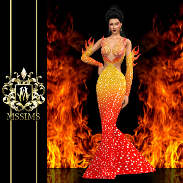 Queen On Fire Dress from MSSIMS