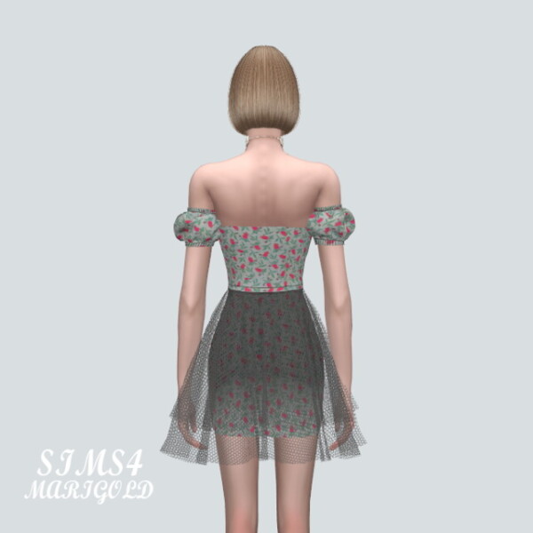 NN Off Shoulder Mini Dress V2 from SIMS4 Marigold