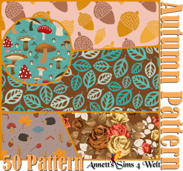 50 Autumn Pattern from Annett`s Sims 4 Welt