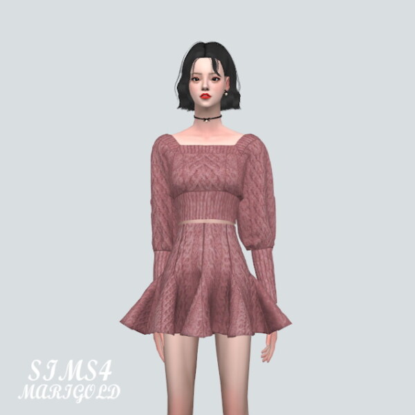 K Sweater Mini Dress from SIMS4 Marigold