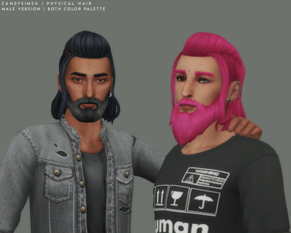 Physical hair from Candy Sims 4