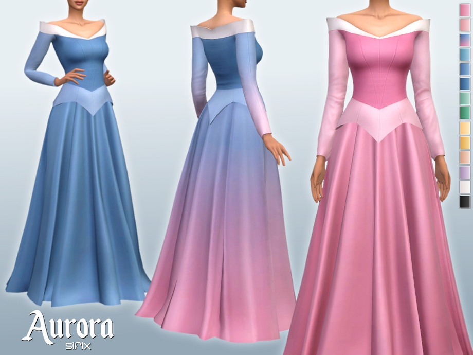 Aurora Dress by Sifix from TSR • Sims 4 Downloads