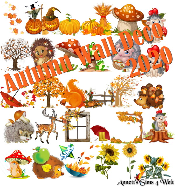 Autumn Wall Deco 2020 from Annett`s Sims 4 Welt