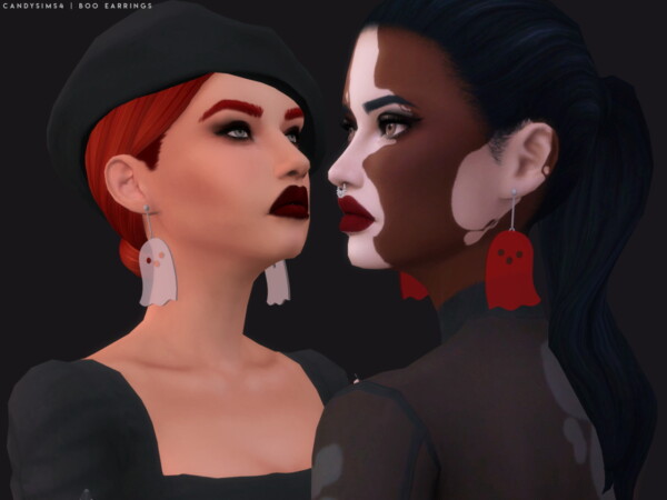 Boo earrings from Candy Sims 4