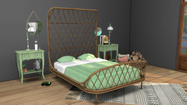 Bamboo Bed Frame from Leo 4 Sims