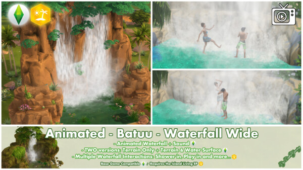 Batuu Waterfall Wide by Bakie from Mod The Sims