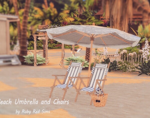 Beach Umbrella and Chairs from Ruby`s Home Design