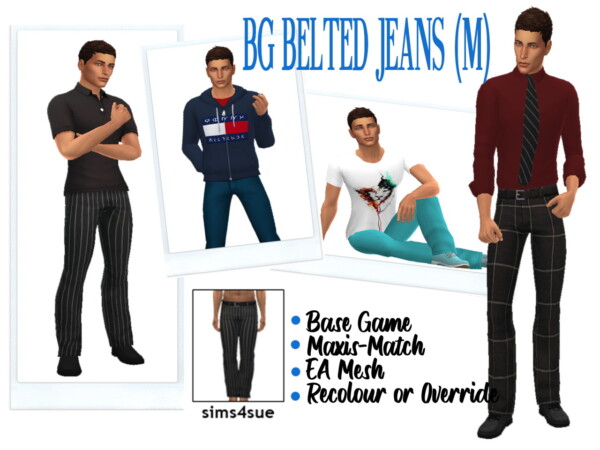 Belted Jeans from Sims 4 Sue