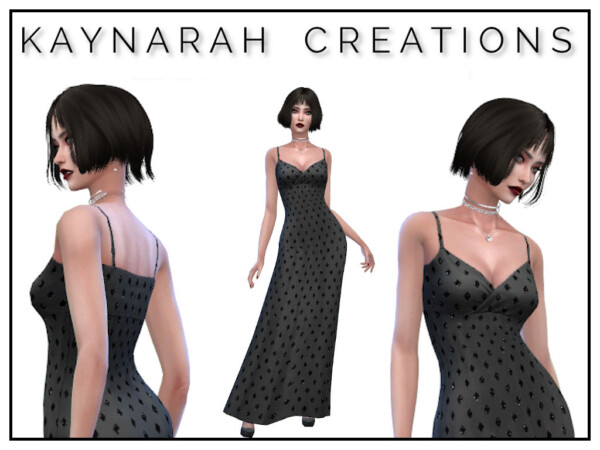 Black Diamond Gown by Kaynarah from Mod The Sims