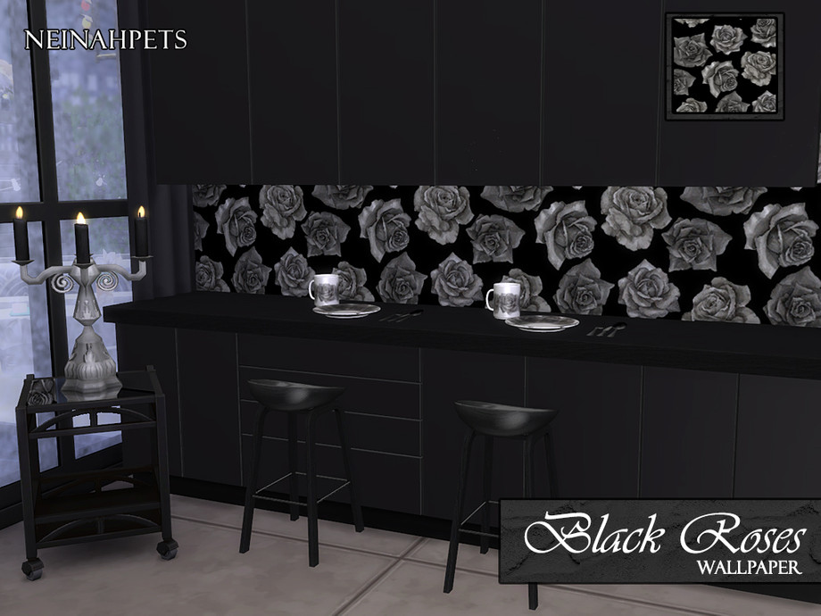 Black Wallpaper Sims 4