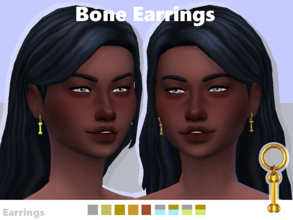 Bone Charm Earrings by EvaDotG from TSR