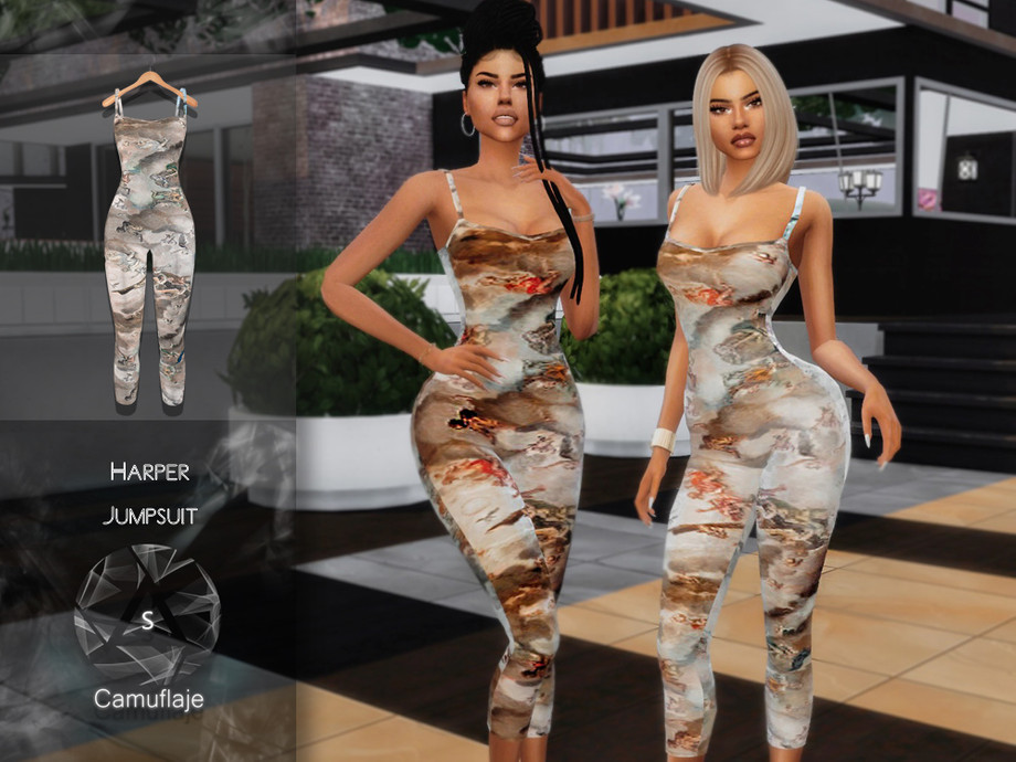 Harper Jumpsuit By Camuflaje From Tsr • Sims 4 Downloads