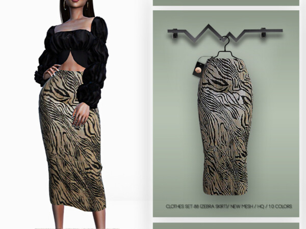 Clothes Set 88 Zebra Skirt by busra tr from TSR
