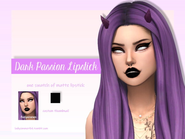 Dark Passions Lipstick by LadySimmer94 from TSR