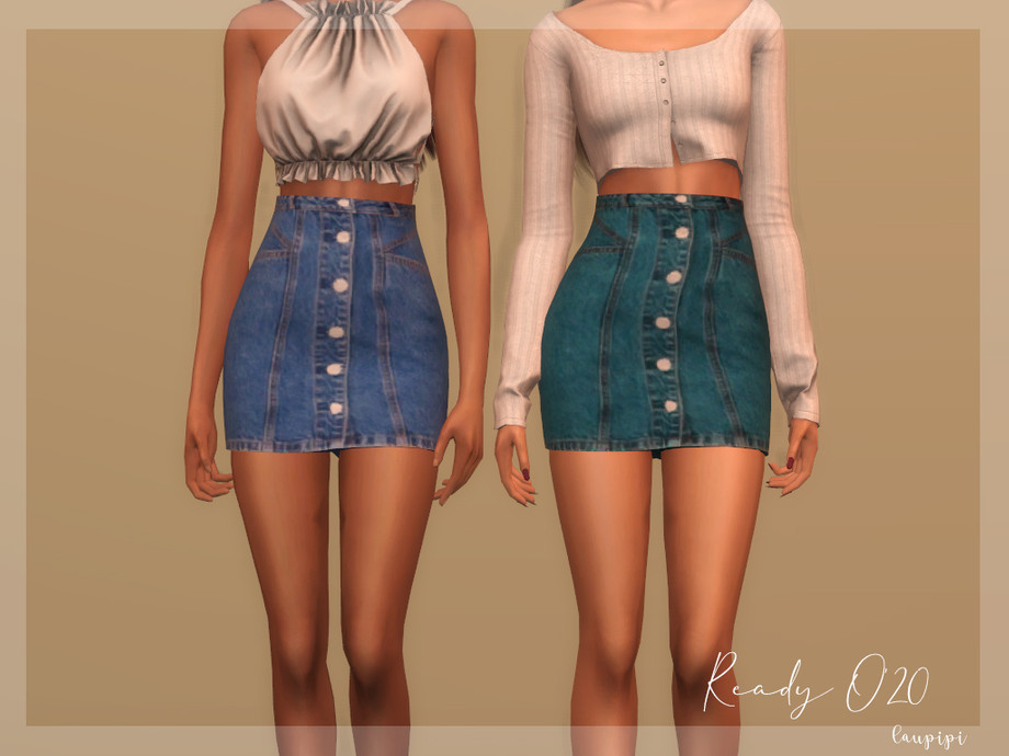 Denim Skirt by laupipi from TSR • Sims 4 Downloads