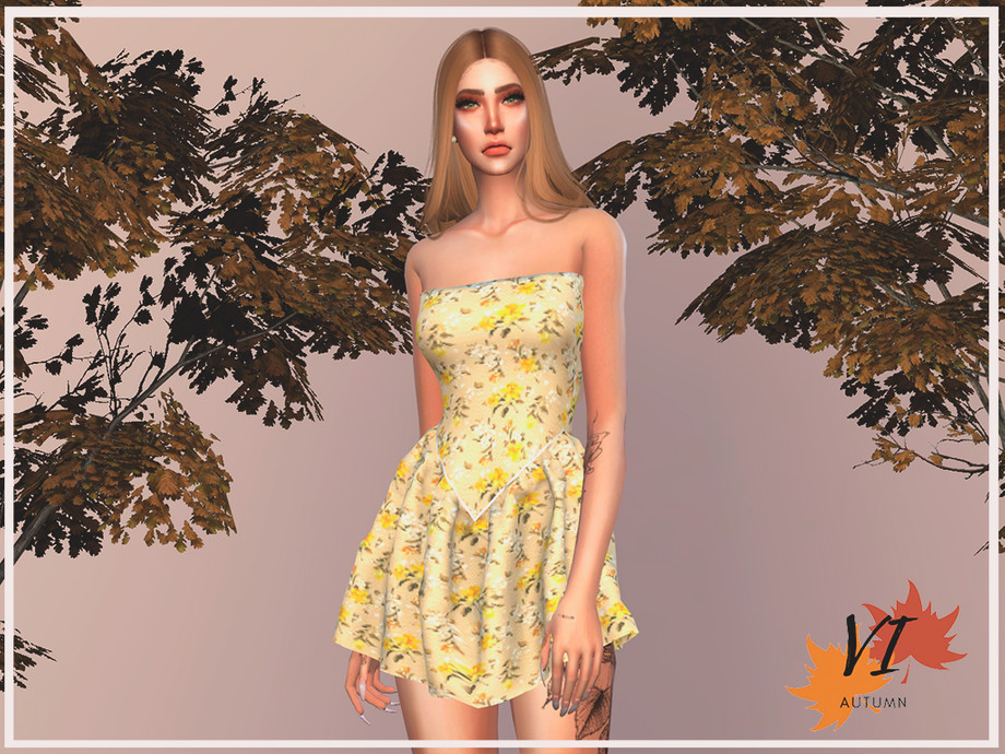 Dress Iv Autumn Vi By Viy Sims From Tsr • Sims 4 Downloads